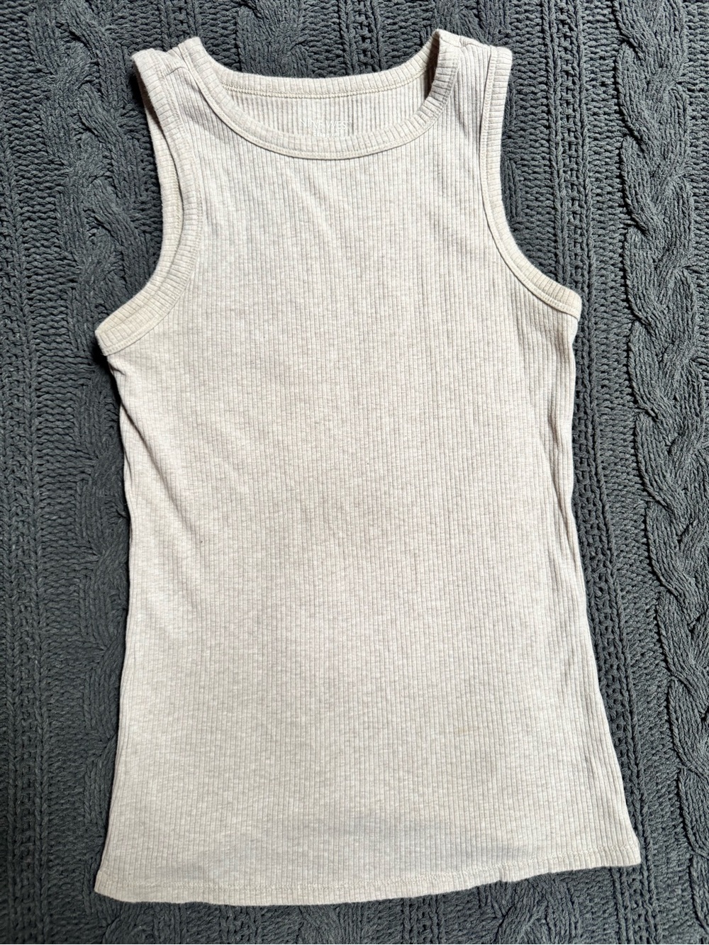 Nine West Essentials Ribbed Tank Top in Taupe